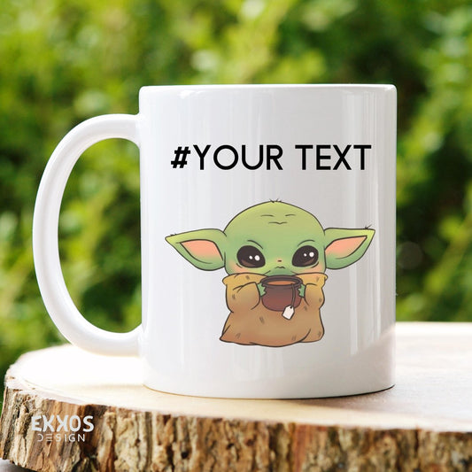 Custom Yoda Baby Mug - Star Wars & Mandalorian Gift, Coffee/Tea Mug for Women & Moms, Perfect for Father's Day, Mother's Day, Valentine's