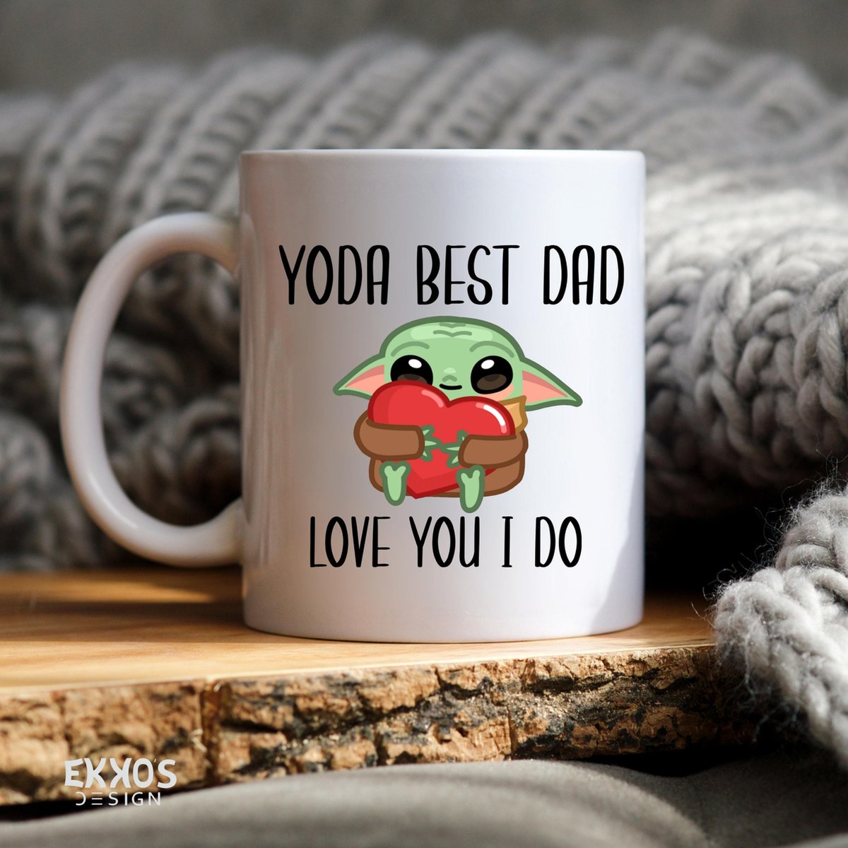 Yoda Best Dad Mug - Baby Yoda Coffee/Tea Mug, Star Wars Mandalorian Gift, Father's Day, Mother's Day & Valentine's Present