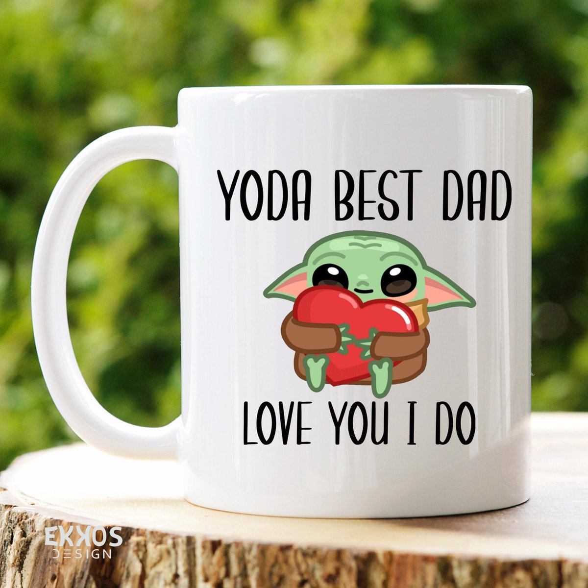 Yoda Best Dad Mug - Baby Yoda Coffee/Tea Mug, Star Wars Mandalorian Gift, Father's Day, Mother's Day & Valentine's Present