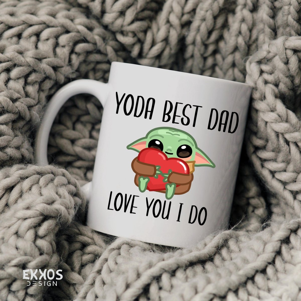 Yoda Best Dad Mug - Baby Yoda Coffee/Tea Mug, Star Wars Mandalorian Gift, Father's Day, Mother's Day & Valentine's Present