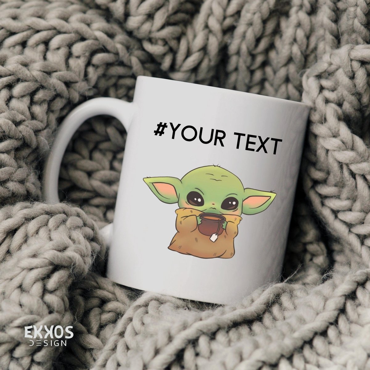 Custom Yoda Baby Mug - Star Wars & Mandalorian Gift, Coffee/Tea Mug for Women & Moms, Perfect for Father's Day, Mother's Day, Valentine's