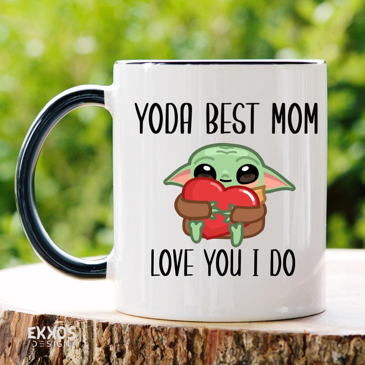 Yoda Best Mom Mug for Star Wars Fans | Baby Yoda Mandalorian Gift for Mother's Day | Unique Valentine's Day Gift | Coffee and Tea Cup for Women