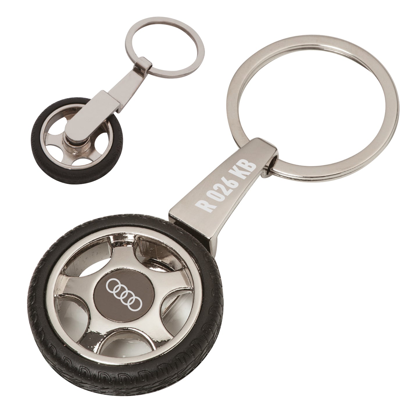 Personalized Tire Keychain – Custom Engraved Car Keychain – Unique Gift for Car Enthusiasts – Car Wheel Keyring with Name