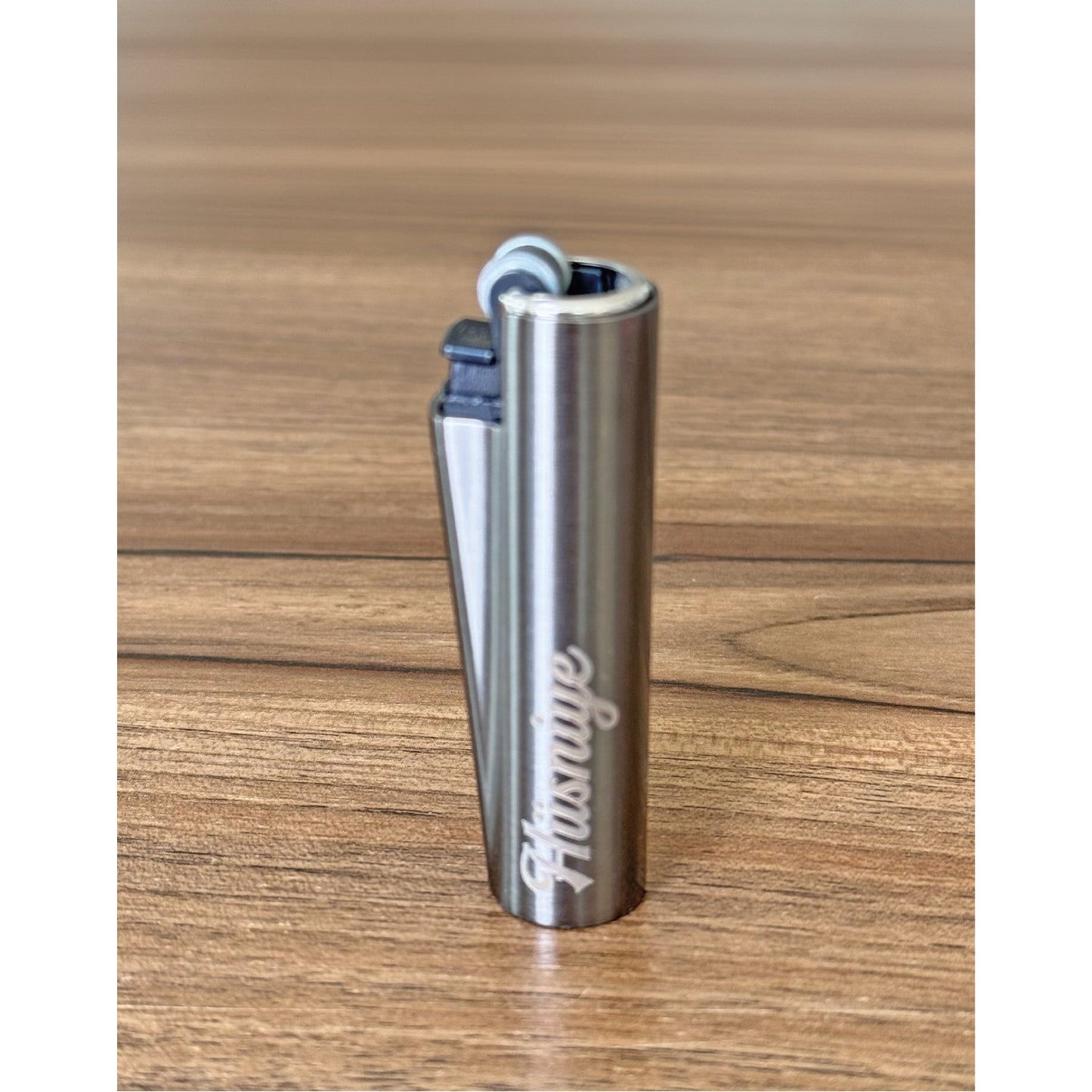 Personalized Metal Clipper Flint Lighter – Custom Engraved with Logo & Text – Custom Design – Personalized Gift – Blue, Red, Gray -Model 55010