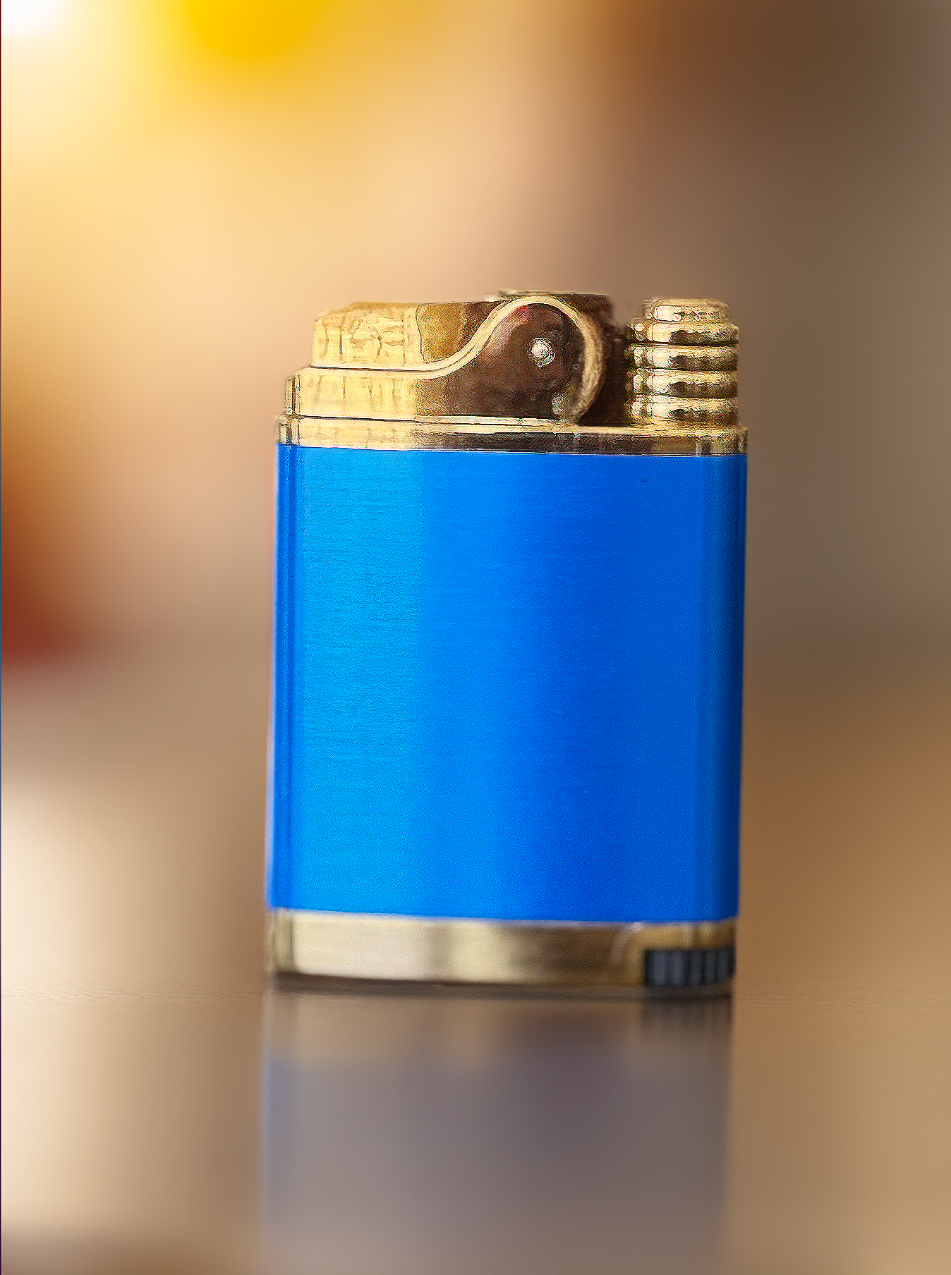 Personalized Metal Butane Lighter – Custom Engraved with Logo & Text – Custom Design – Personalized Gift – Blue – Model 55220