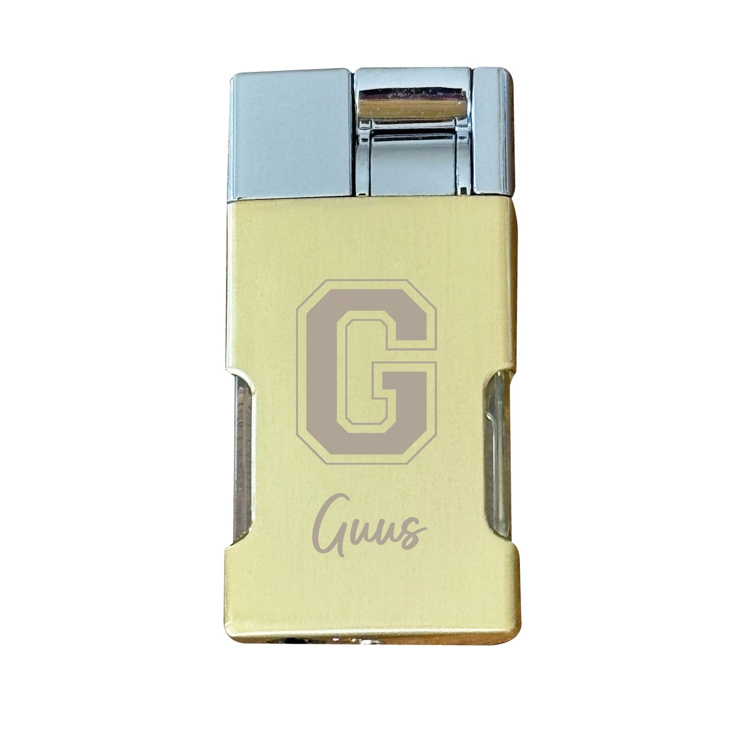 Personalized Metal Butane Lighter – Custom Engraved with Logo & Text – Windproof, Refillable – Custom Design – Personalized Gift – Model 55250