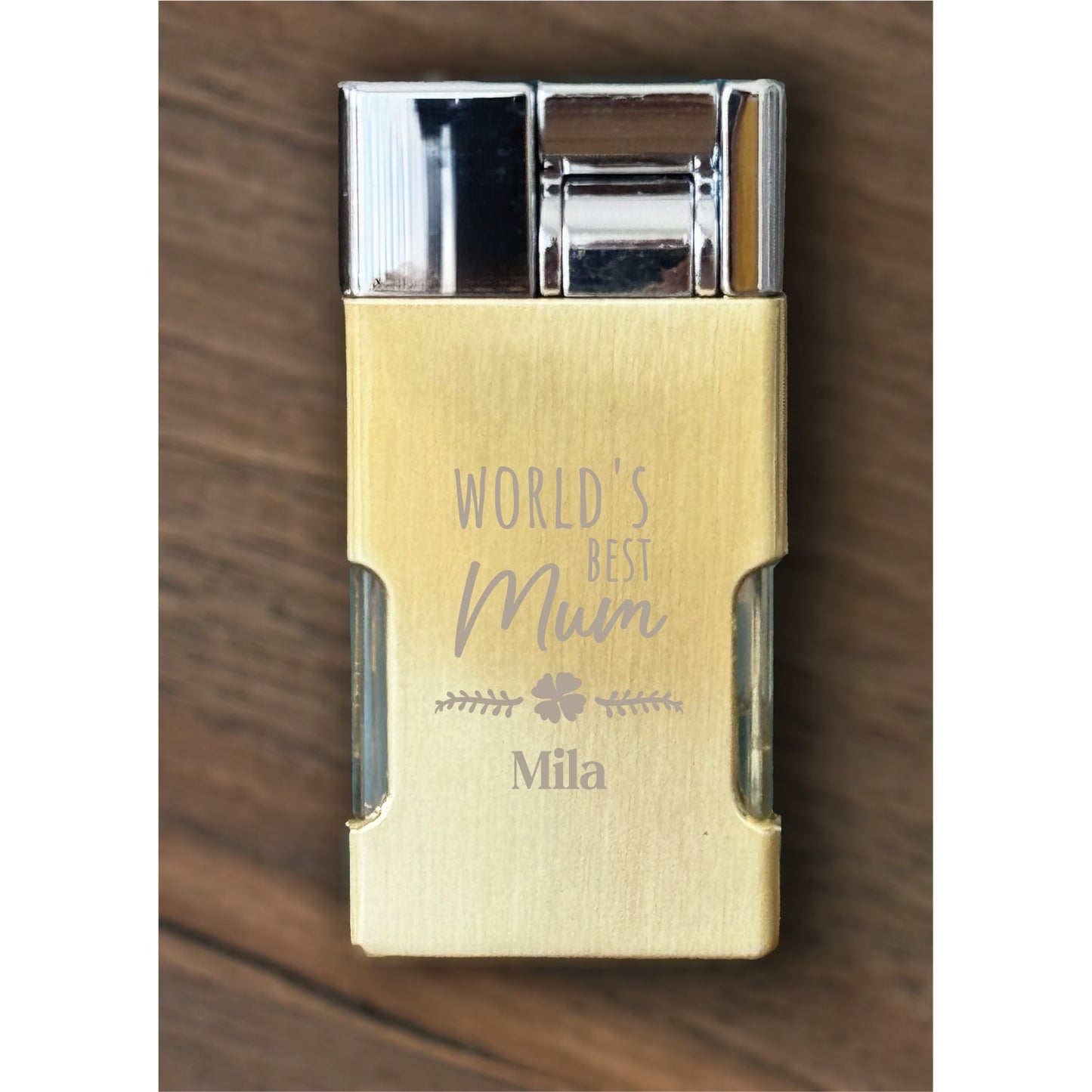 Personalized Metal Butane Lighter – Custom Engraved with Logo & Text – Windproof, Refillable – Custom Design – Personalized Gift – Model 55250