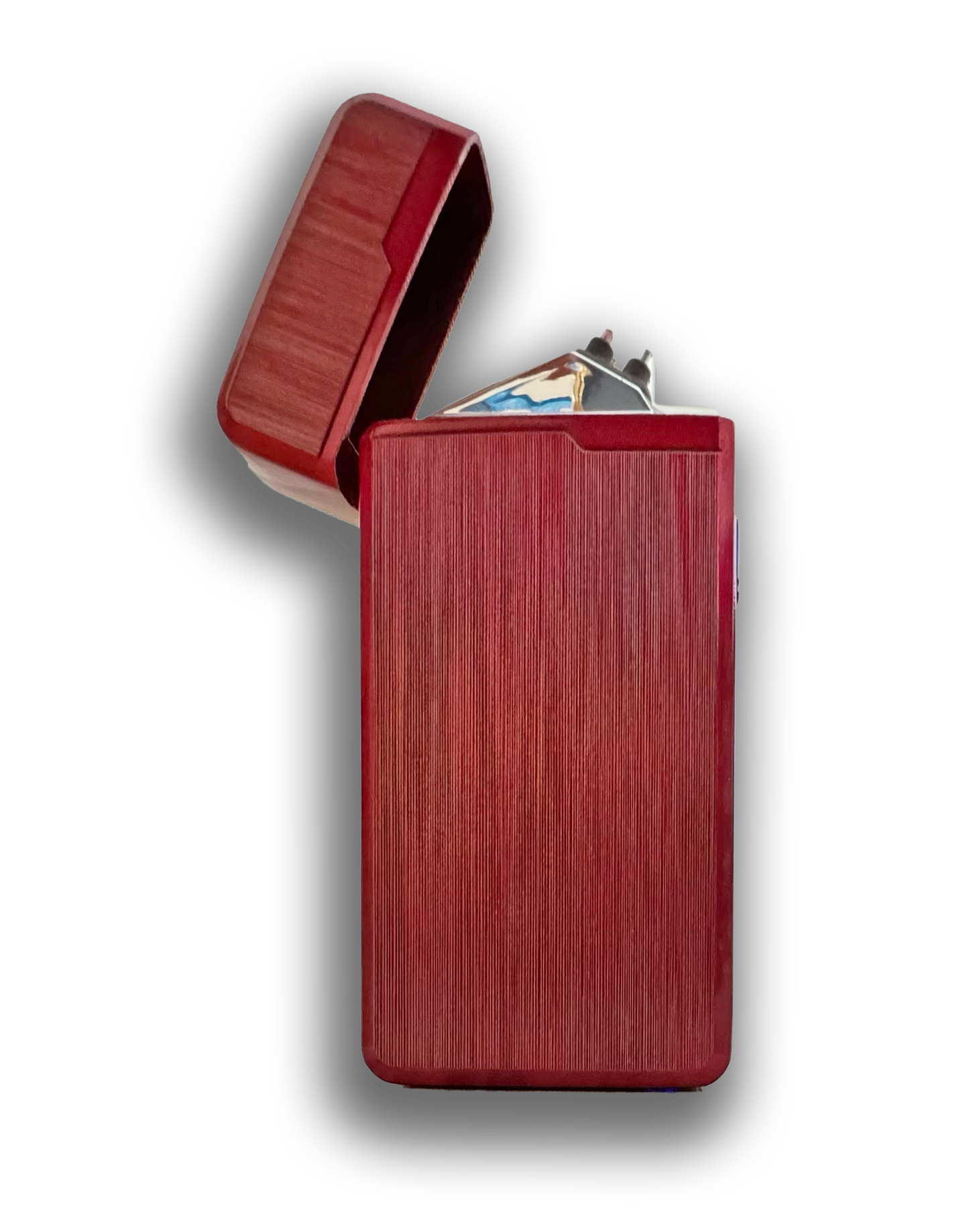 Custom Engraved Metal Butane Lighter - Windproof Dual Flame Torch, Personalized with Logo & Text, Gold Watch Bezel, Refillable Quartz Dial