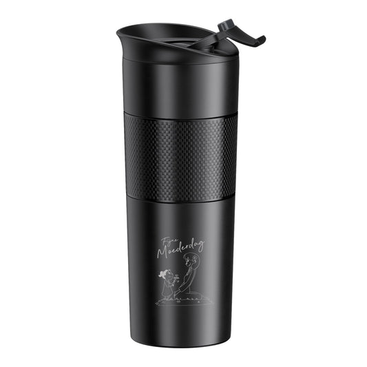 Special Mother’s Day Series Thermos Flask 500ml – Double-Walled Thermos Bottle – Travel Mug – Black