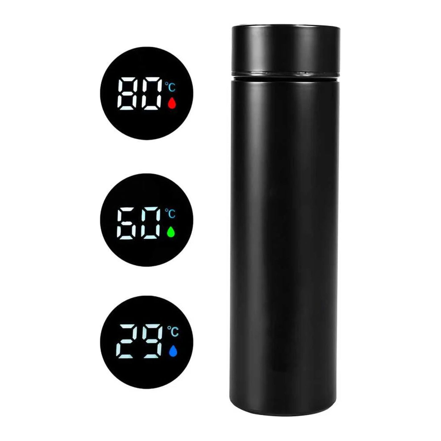 Electrox Smart Digital Thermos Flask with LED Temperature Display – Keeps Drinks Hot/Cold for 12 Hours – 480mL – Perfect for Travel & Outdoor Use