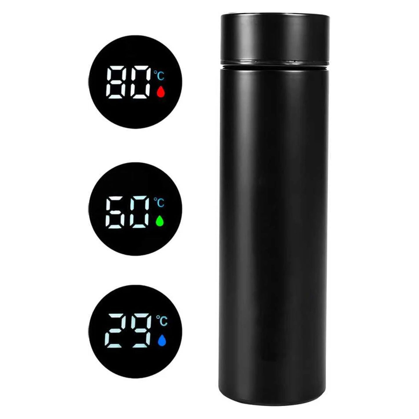 Electrox Smart Digital Thermos Flask with LCD Temperature Display – Keeps Drinks Hot/Cold for 12 Hours – 480mL – Cream – Ideal Gift Choice