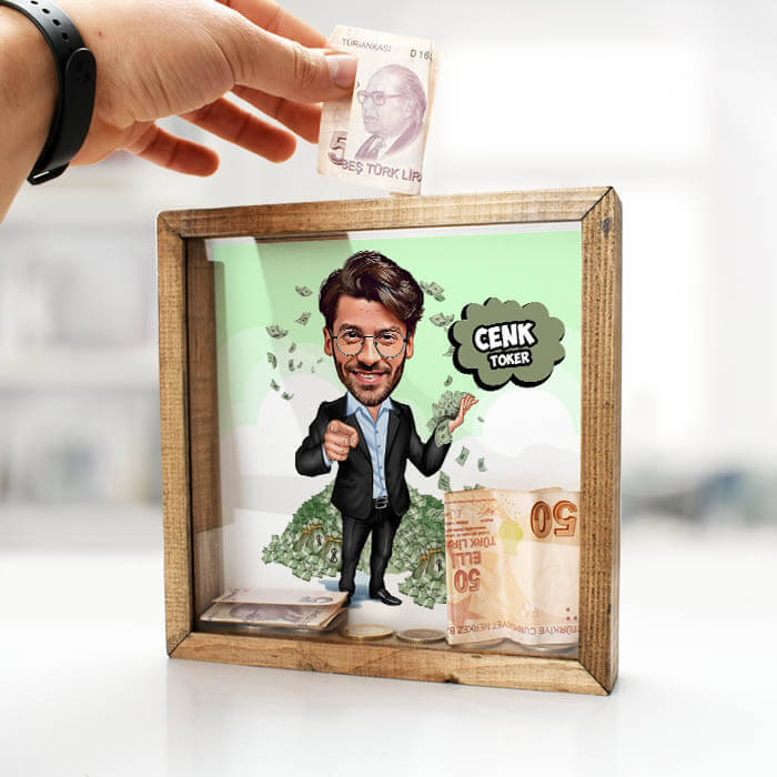 Cartoon Framed Piggy Bank for Men