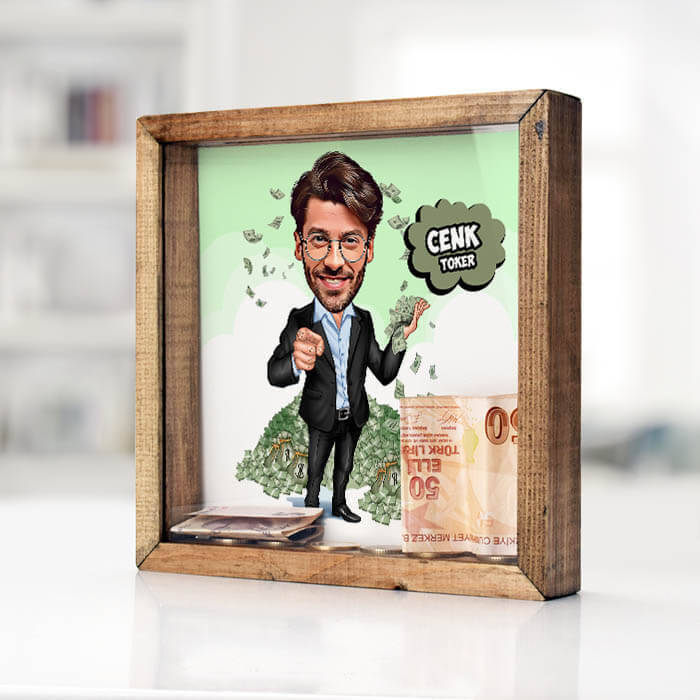 Cartoon Framed Piggy Bank for Men