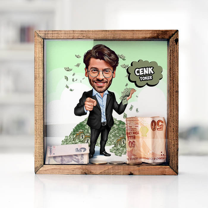 Cartoon Framed Piggy Bank for Men