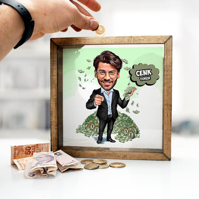 Cartoon Framed Piggy Bank for Men