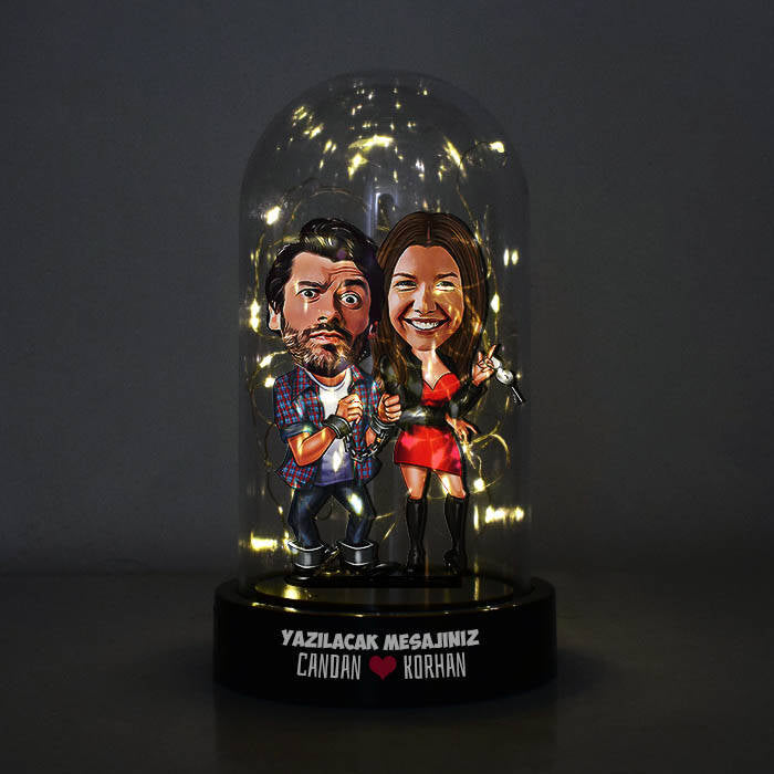 Always With You Caricature LED Dome Figurine