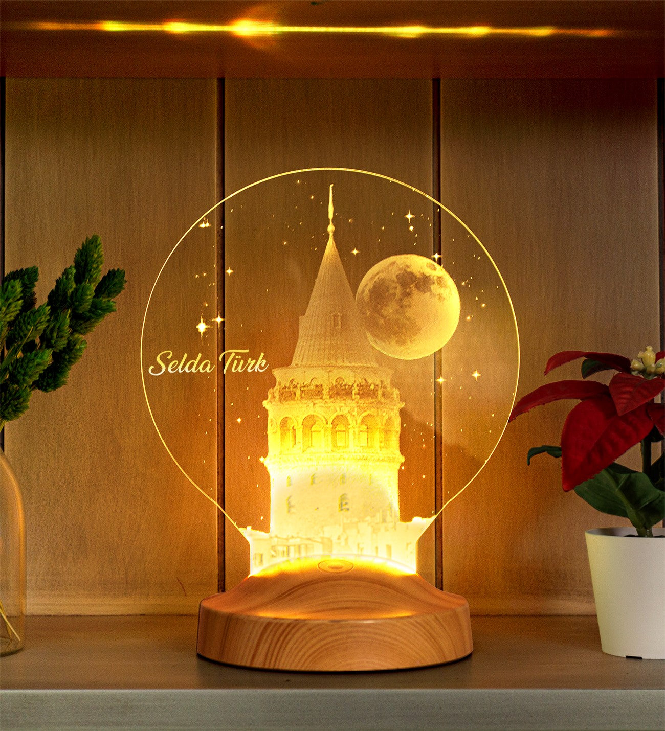 Galata Tower Personalized LED Lamp for Your Loved One