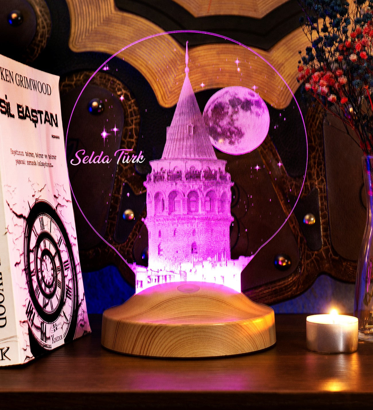 Galata Tower Personalized LED Lamp for Your Loved One