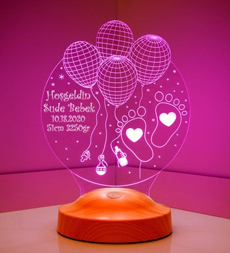 Welcome Baby Gift - 3D LED Lamp: Newborn Baby Hospital Gift