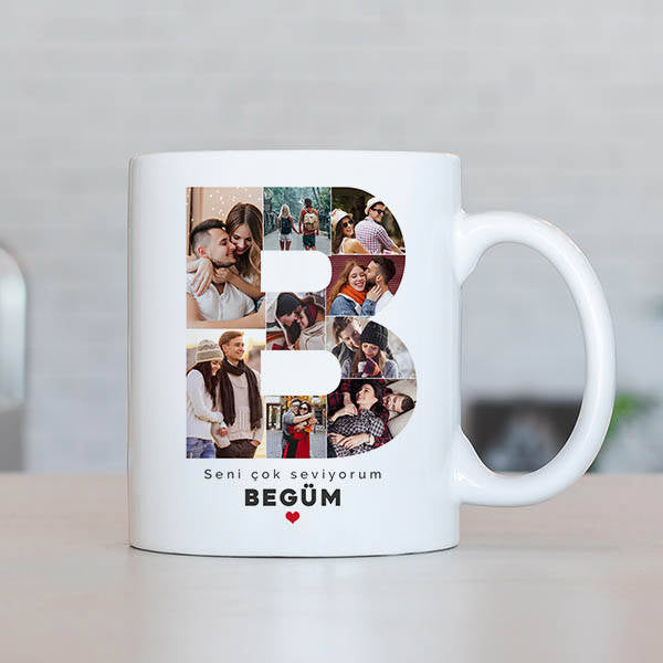 Personalized Photo Initial Mug for Your Loved One