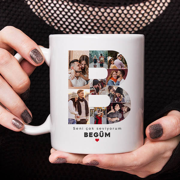 Personalized Photo Initial Mug for Your Loved One