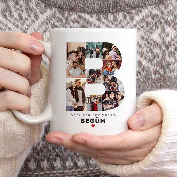 Personalized Photo Initial Mug for Your Loved One