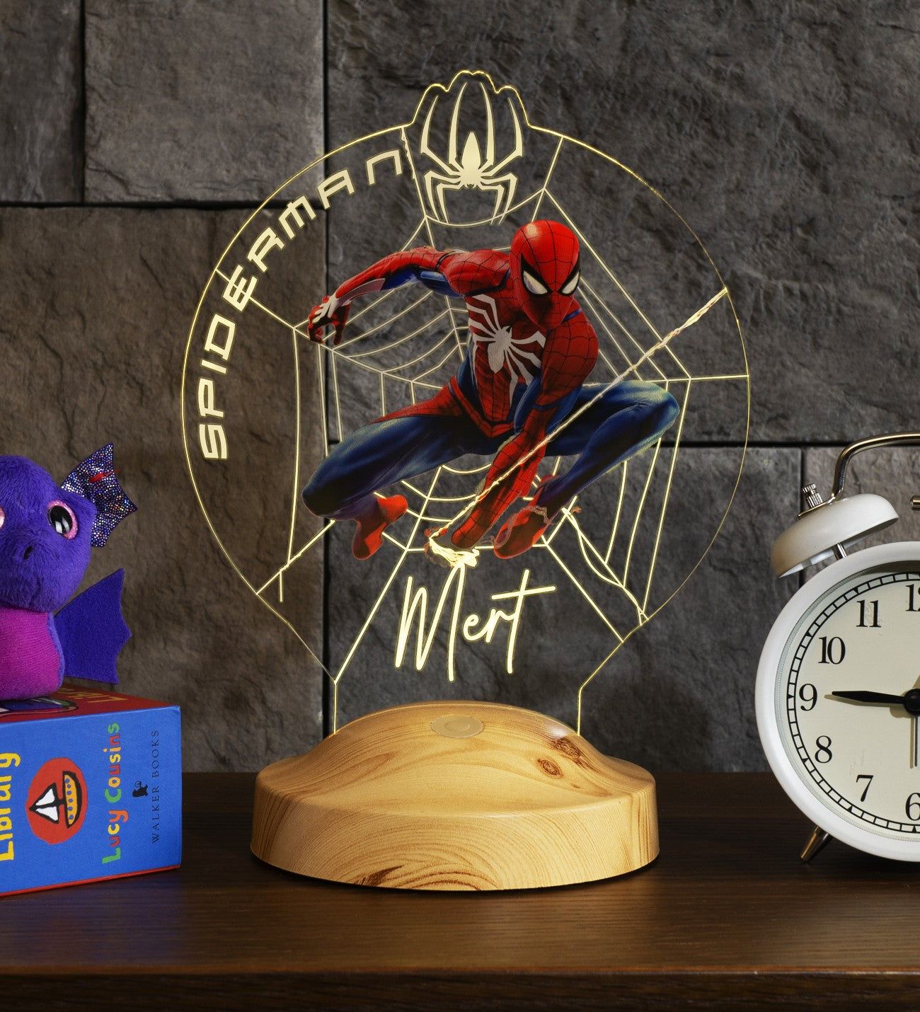 Spider-Man 3D LED Night Lamp - Personalized Gift for Kids